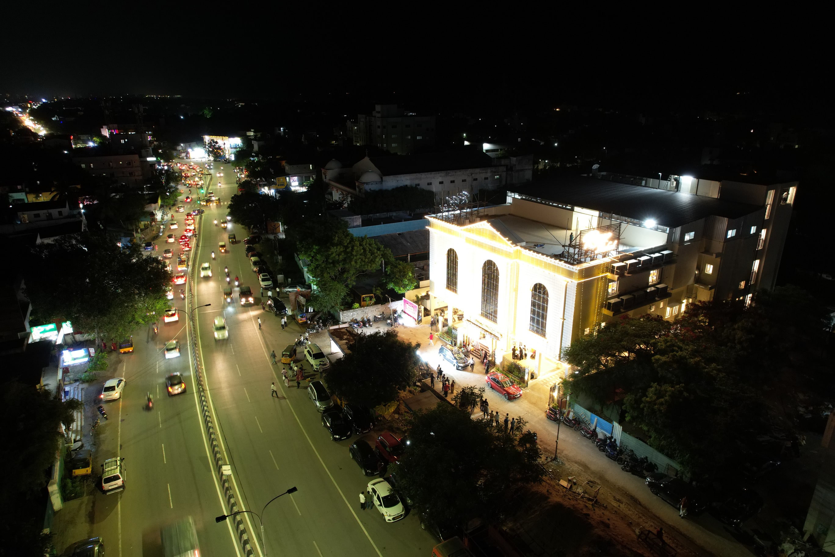 ECR Marriage Hall Night View